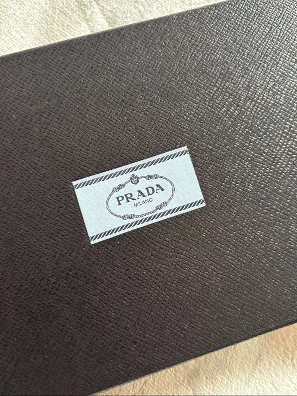 💙 NEW Prada Dark Blue Saffiano Presentation Box with White Logo Plaque - Picture 2 of 7